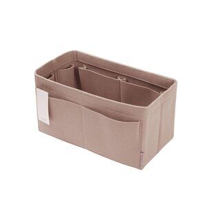 Womens Felt Purse Organizer, Multi Pocket Bag Shaper for Speedy Handbag Beige